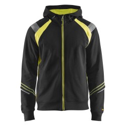 SWEAT ZIPPÉ À CAPUCHE DÉTAILS FLUO