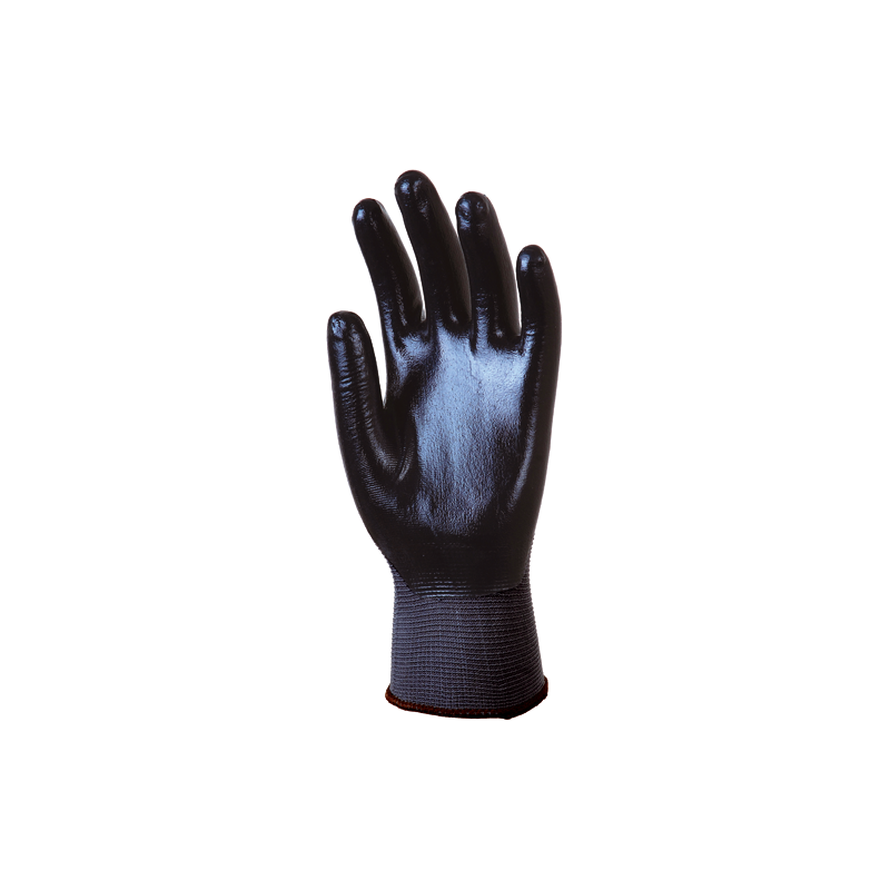 Gants Polyamide Gris, enduit Nitrile Noir dos aéré
