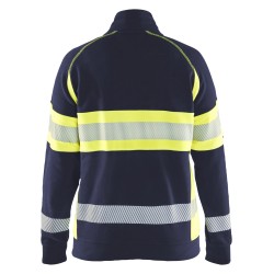 SWEAT ZIPPE COTON HAUTE-VISIBILITE FEMME