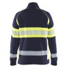 SWEAT ZIPPE COTON HAUTE-VISIBILITE FEMME