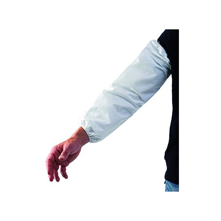 Manchette de cuisinier Microporous PU BLANC 55g/m² boite de 100 paires - Agro-alimentaire - TIDY | 45345