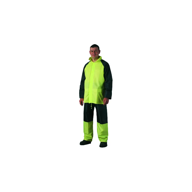 Ensemble de pluie souple jaune fluo - 50761 | COVERGUARD