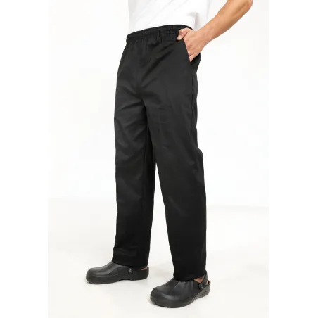 Pantalon de cuisinier élastique noir - Restauration Cuisine - PREMIER | PR553